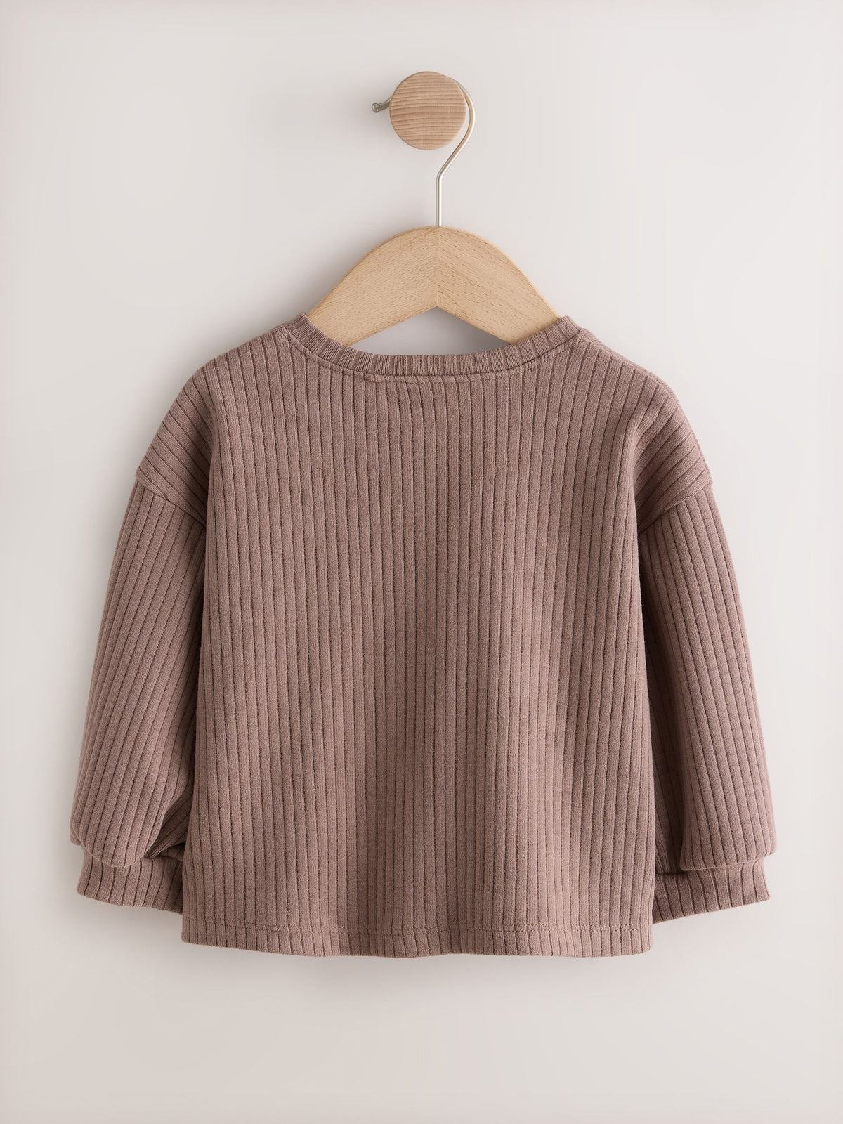 Brown Long Sleeve Ribbed Raglan Cardigan (3mths-7yrs) - image 10