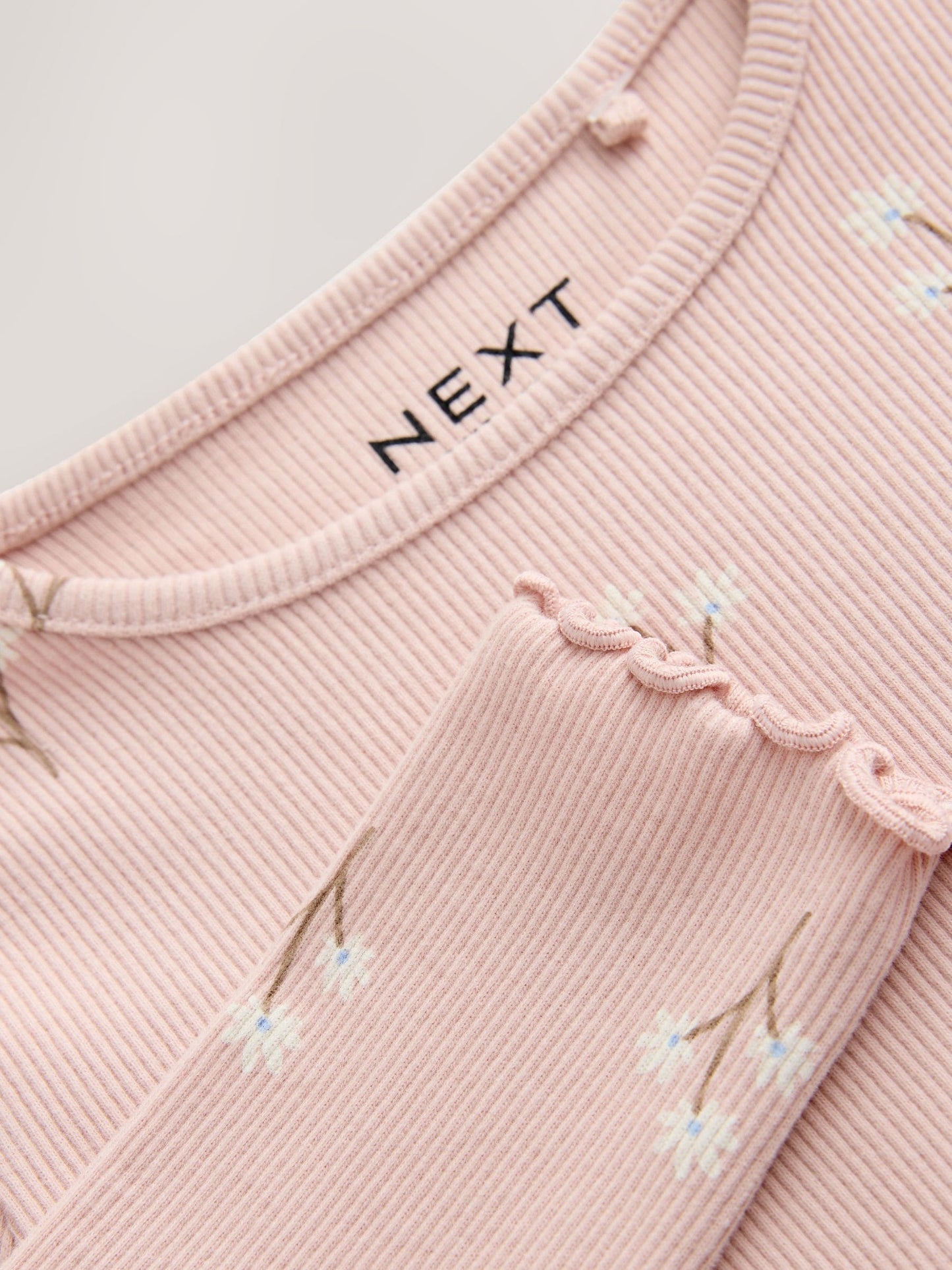 Dsiney Kidz - Pale Pink Ditsy Rib Long Sleeve T-Shirt (3mths-7yrs) image 6