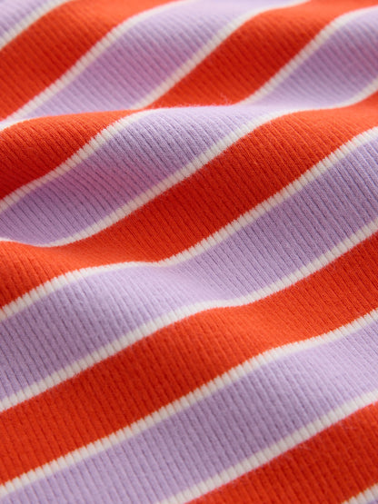 Red/White Stripe Collar Ribbed Long Sleeve Top (3mths-7yrs) - image 3
