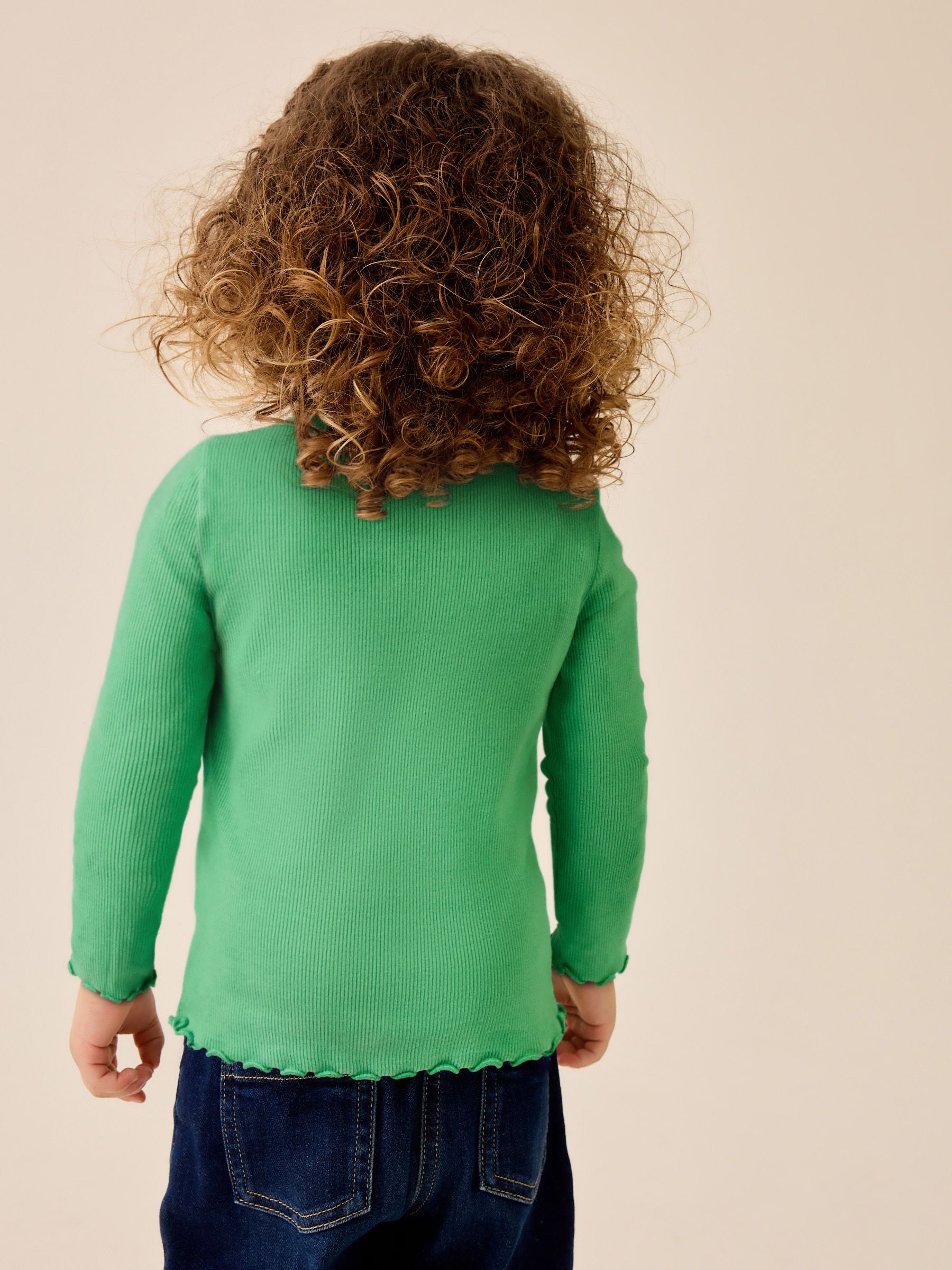 Dsiney Kidz - Green Rainbow Rib Long Sleeve T-Shirt (3mths-7yrs) image 2