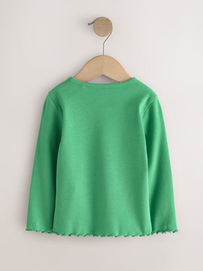 Dsiney Kidz - Green Rainbow Rib Long Sleeve T-Shirt (3mths-7yrs) image 5