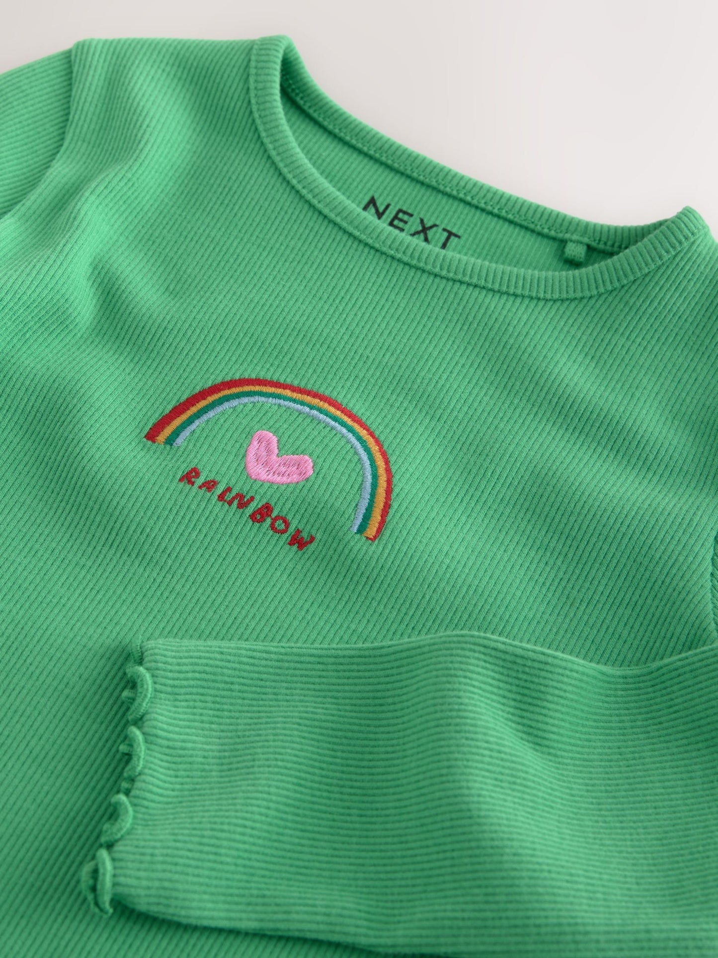 Dsiney Kidz - Green Rainbow Rib Long Sleeve T-Shirt (3mths-7yrs) image 6