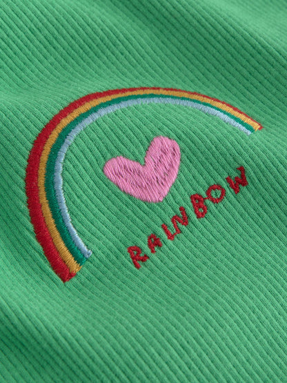 Dsiney Kidz - Green Rainbow Rib Long Sleeve T-Shirt (3mths-7yrs) image 7