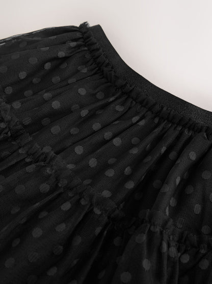 Dsiney Kidz - Black Spot Mesh Pull On Skirt (3-16yrs) image 8
