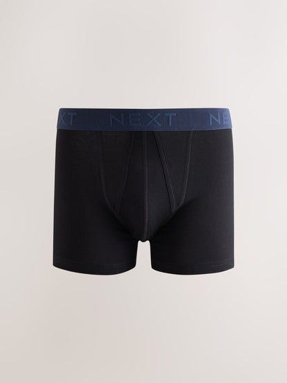 Dsiney Kidz - Black Texture Waistbands 5 Pack A-Front Cotton Rich Boxers image 2