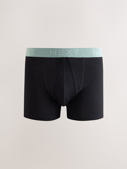 Dsiney Kidz - Black Texture Waistbands 5 Pack A-Front Cotton Rich Boxers image 3