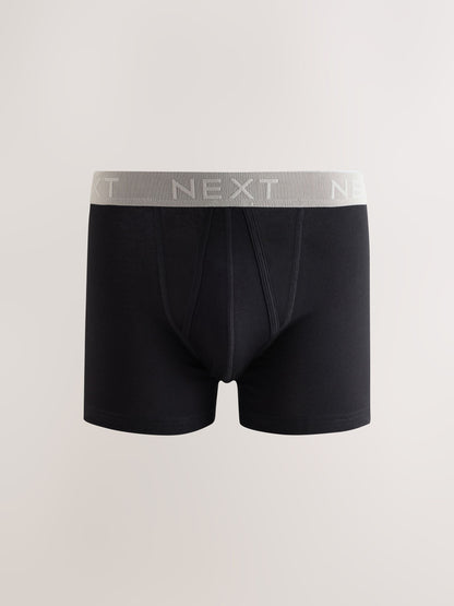 Dsiney Kidz - Black Texture Waistbands 5 Pack A-Front Cotton Rich Boxers image 4