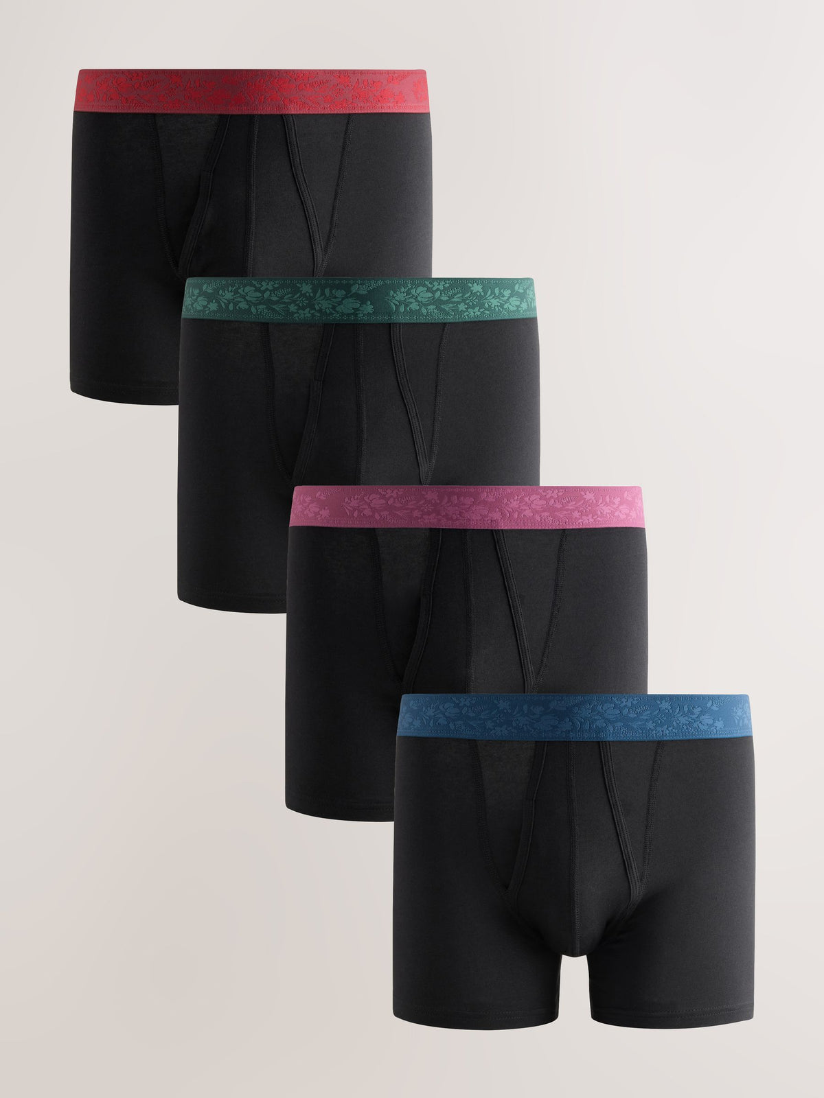 Dsiney Kidz - Black Pattern Waistband 4 pack Signature A-Front Cotton Rich Boxers image 1
