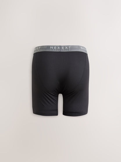 Dsiney Kidz - Black Sports Longer Length Cotton Rich Trunks 10 Pack image 3