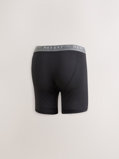 Dsiney Kidz - Black Sports Longer Length Cotton Rich Trunks 10 Pack image 4