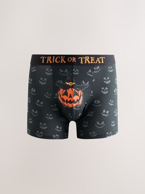 Dsiney Kidz - Black Halloween Novelty Pumpkin Cotton Rich Boxers image 1