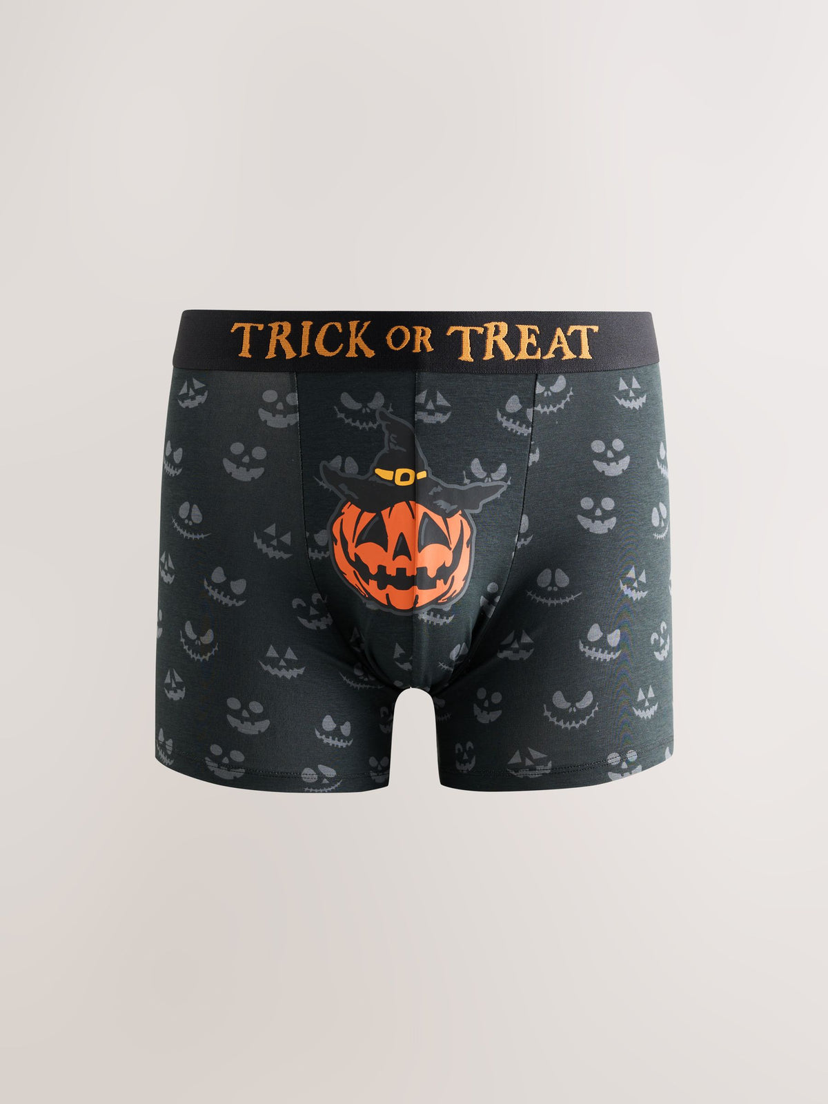 Dsiney Kidz - Black Halloween Novelty Pumpkin Cotton Rich Boxers image 1
