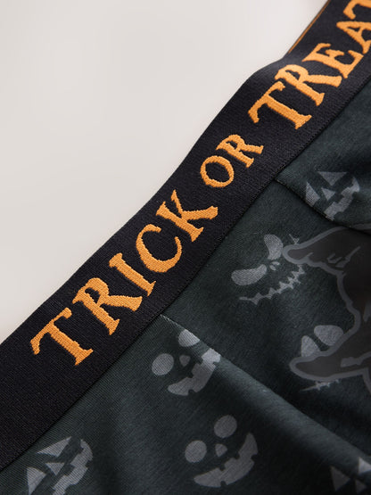 Dsiney Kidz - Black Halloween Novelty Pumpkin Cotton Rich Boxers image 3