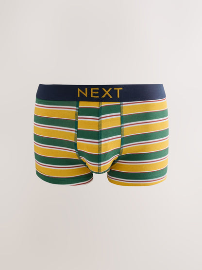 Dsiney Kidz - Green/Blue Stripe 5 Pack Hipster Cotton Rich Boxers image 2