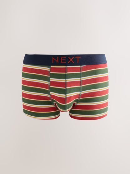Dsiney Kidz - Green/Blue Stripe 5 Pack Hipster Cotton Rich Boxers image 3