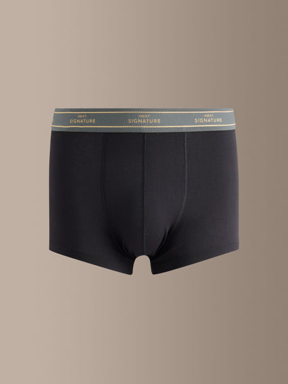 Dsiney Kidz - Black/Colour Waistband 4 pack Signature Hipster Cotton Rich Boxers image 3