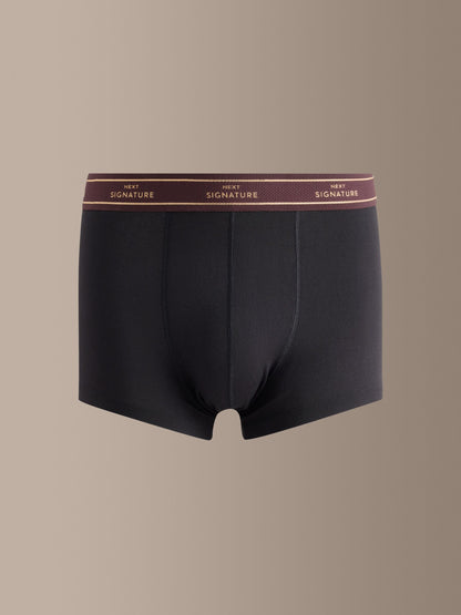 Dsiney Kidz - Black/Colour Waistband 4 pack Signature Hipster Cotton Rich Boxers image 5
