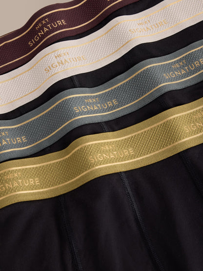 Dsiney Kidz - Black/Colour Waistband 4 pack Signature Hipster Cotton Rich Boxers image 7