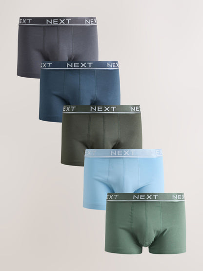 Dsiney Kidz - Grey Hipster Cotton Rich Trunks 5 Pack image 1