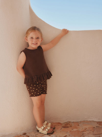 Brown Broderie Vest and Shorts Set (3mths-7yrs) image 3