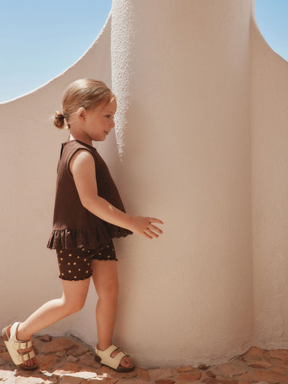 Brown Broderie Vest and Shorts Set (3mths-7yrs) image 5