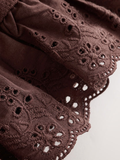 Brown Broderie Vest and Shorts Set (3mths-7yrs) image 8