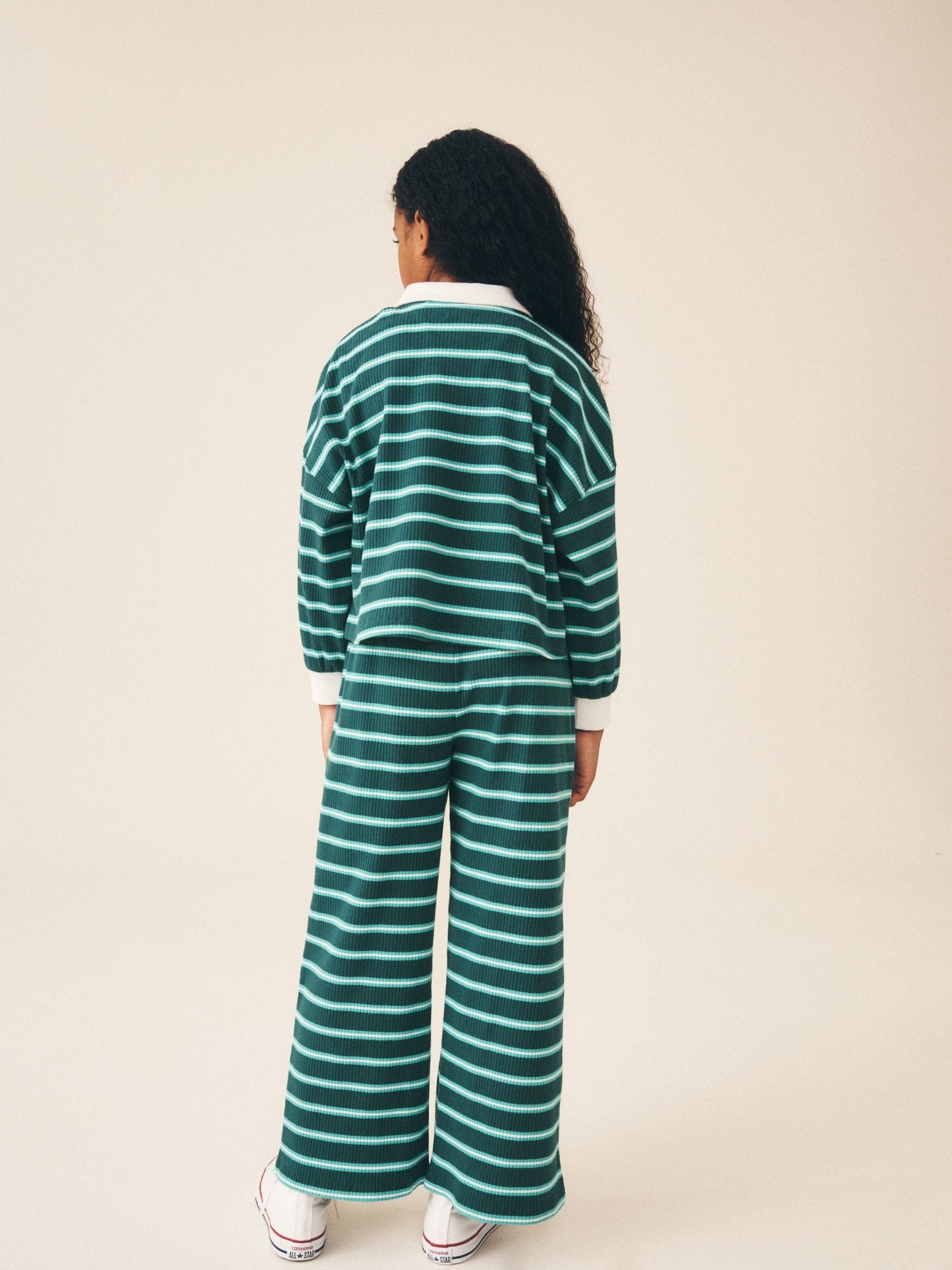 Dsiney Kidz - Green Rugby Top And Wide Leg Trousers Set (3-16yrs) image 3