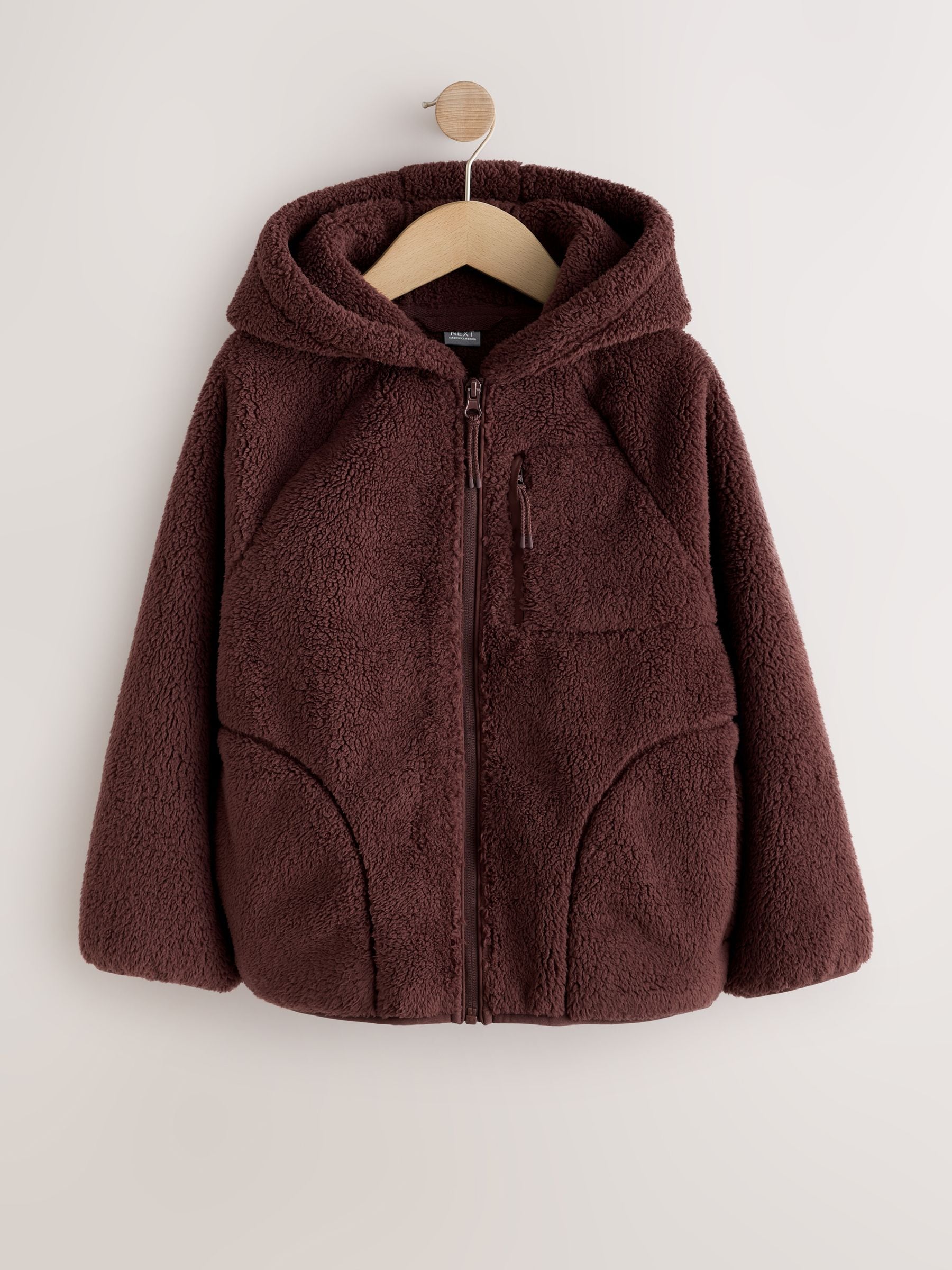 Dsiney Kidz - Chocolate Brown Zip Up Hooded Fleece Jacket (3-16yrs) image 1