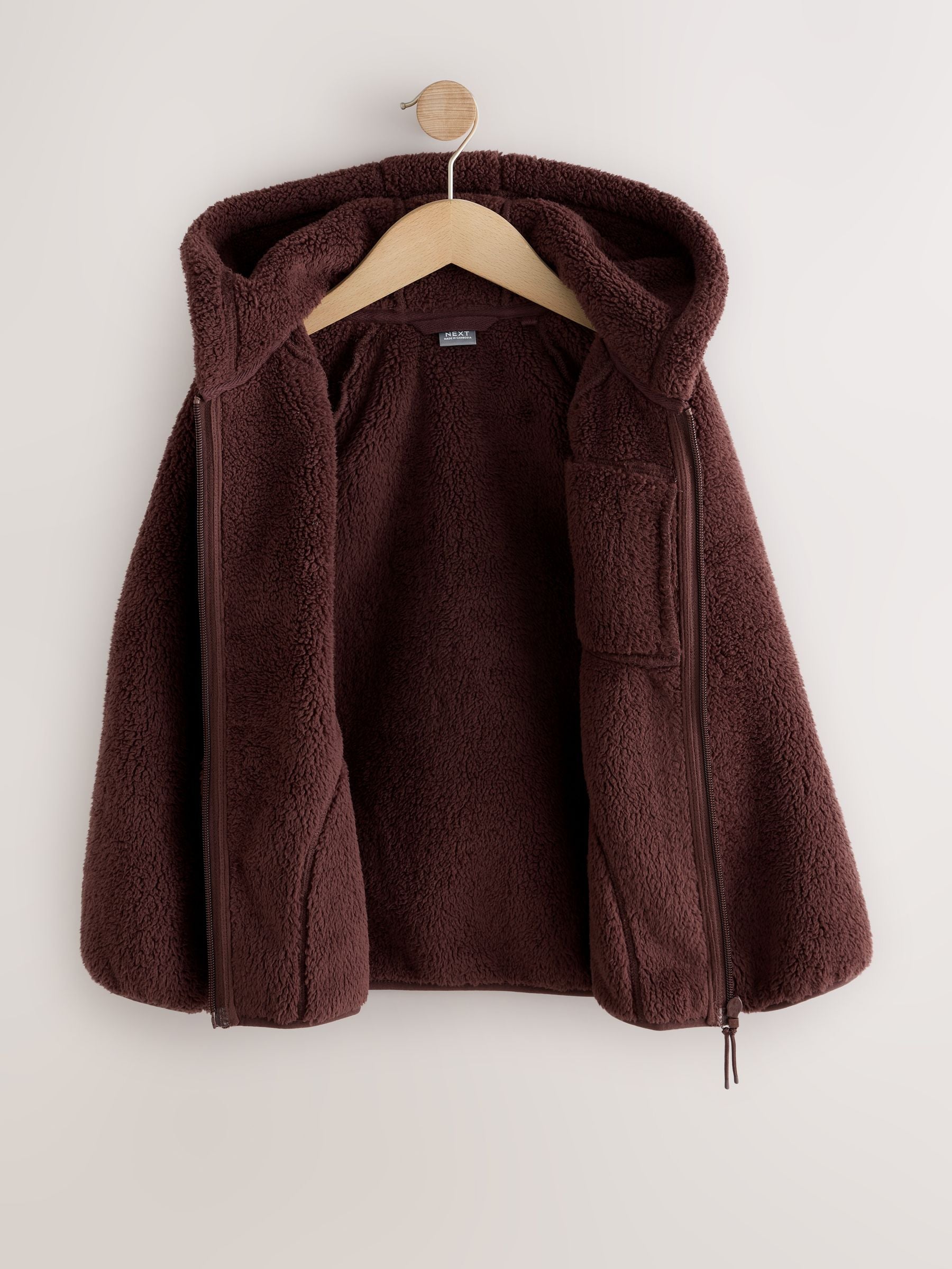 Dsiney Kidz - Chocolate Brown Zip Up Hooded Fleece Jacket (3-16yrs) image 2