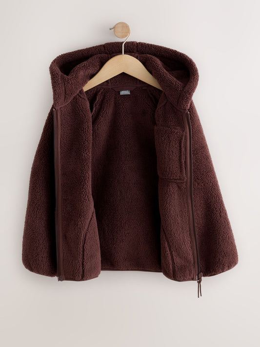 Dsiney Kidz - Chocolate Brown Zip Up Hooded Fleece Jacket (3-16yrs) image 2
