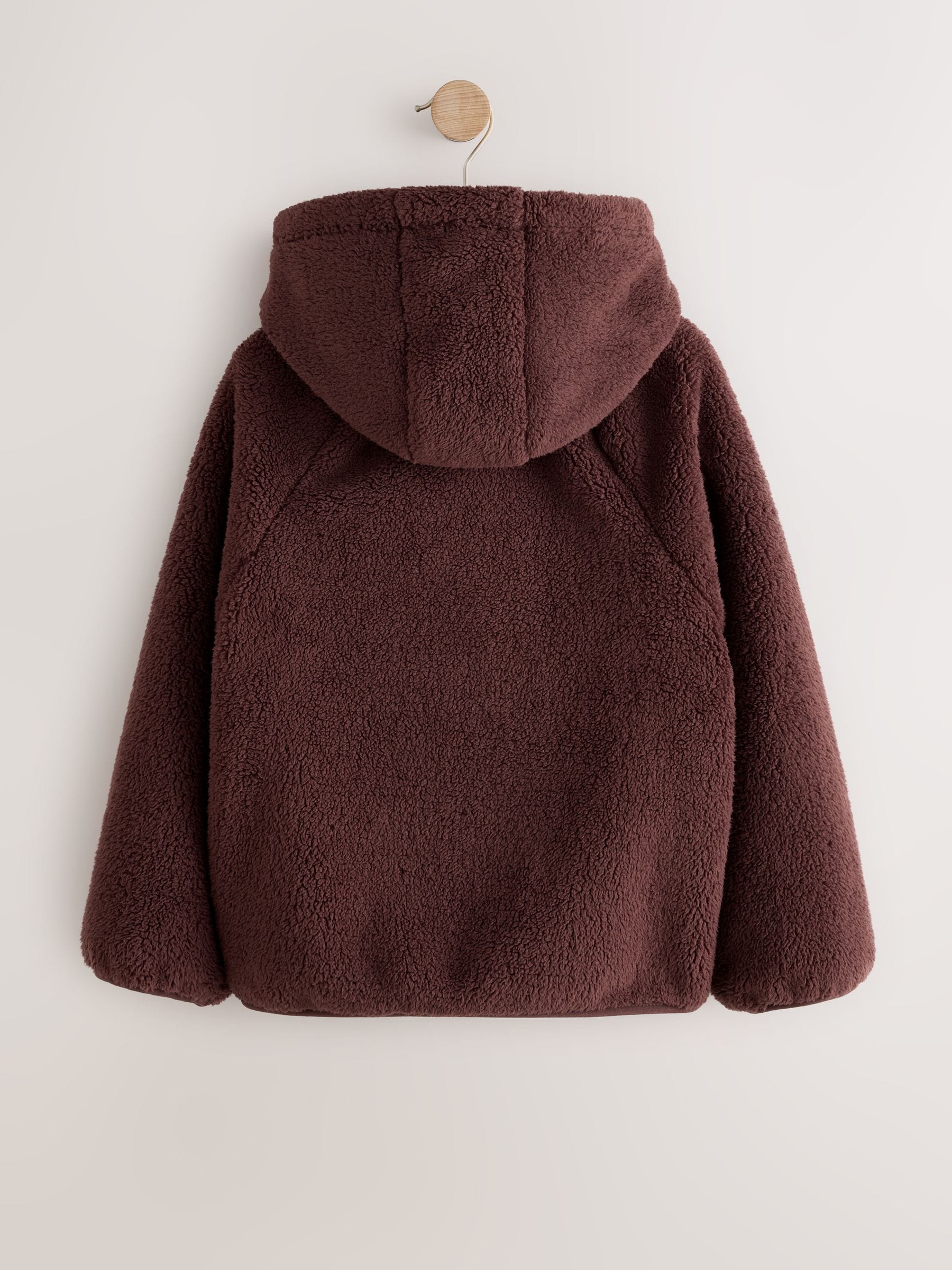 Dsiney Kidz - Chocolate Brown Zip Up Hooded Fleece Jacket (3-16yrs) image 3