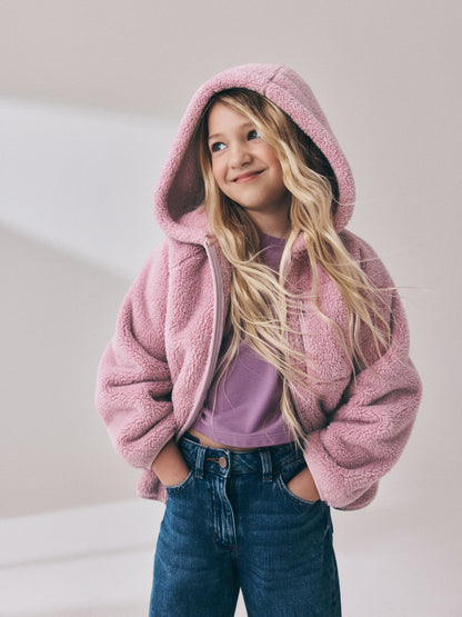 Dsiney Kidz - Pink Zip Up Hooded Fleece Jacket (3-16yrs) image 1