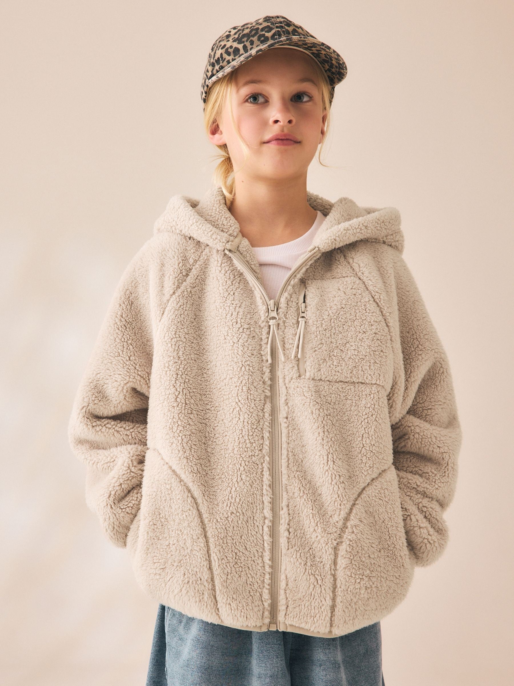Dsiney Kidz - Neutral Zip Up Hooded Fleece Jacket (3-16yrs) image 1