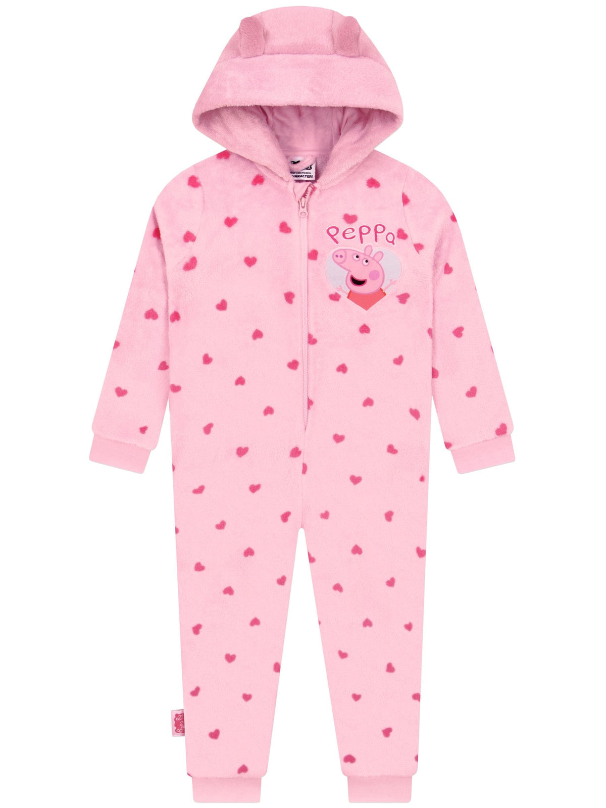 Character Pink Peppa Pig Heart All-In-One Fleece - image 1