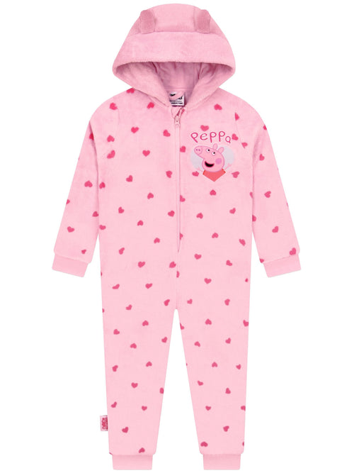 Character Pink Peppa Pig Heart All-In-One Fleece - image 1