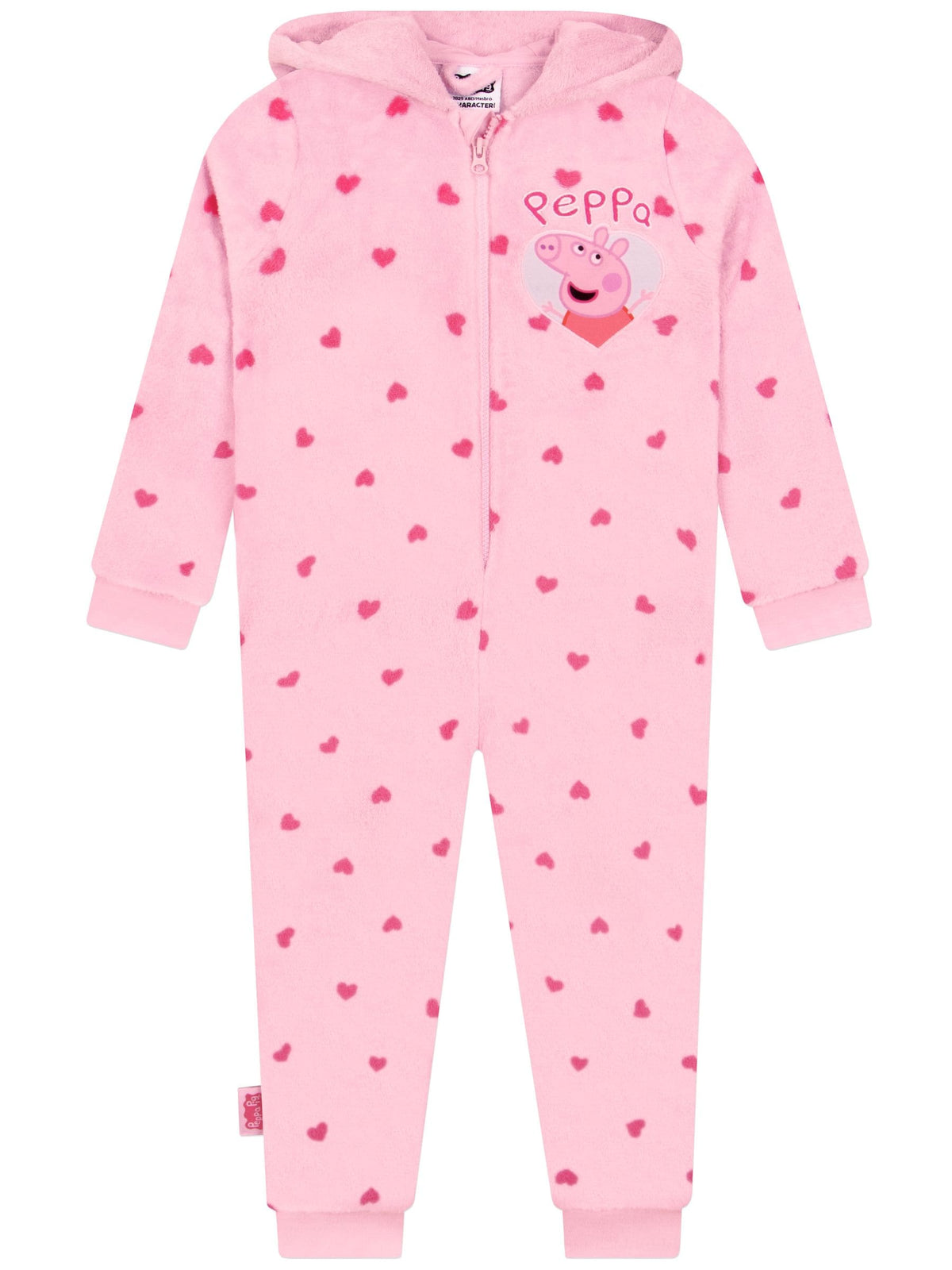 Character Pink Peppa Pig Heart All-In-One Fleece - image 2