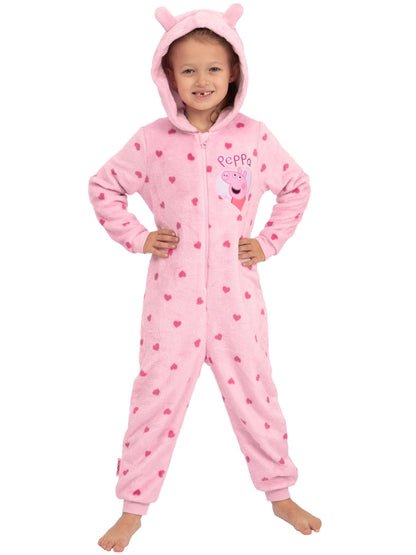 Character Pink Peppa Pig Heart All-In-One Fleece - image 4