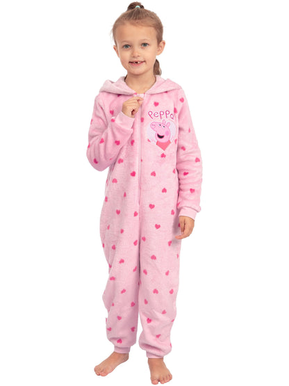 Character Pink Peppa Pig Heart All-In-One Fleece - image 8