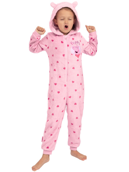Character Pink Peppa Pig Heart All-In-One Fleece - image 9