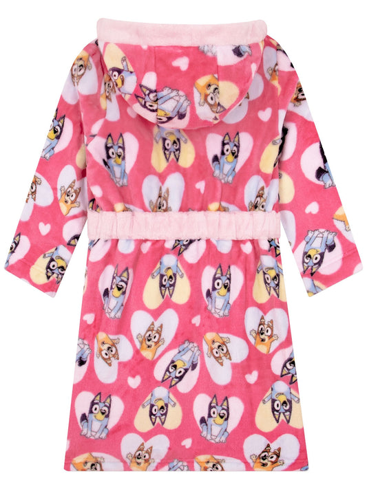 Character Pink Bluey And Bingo Hearts Dressing Gown image 2