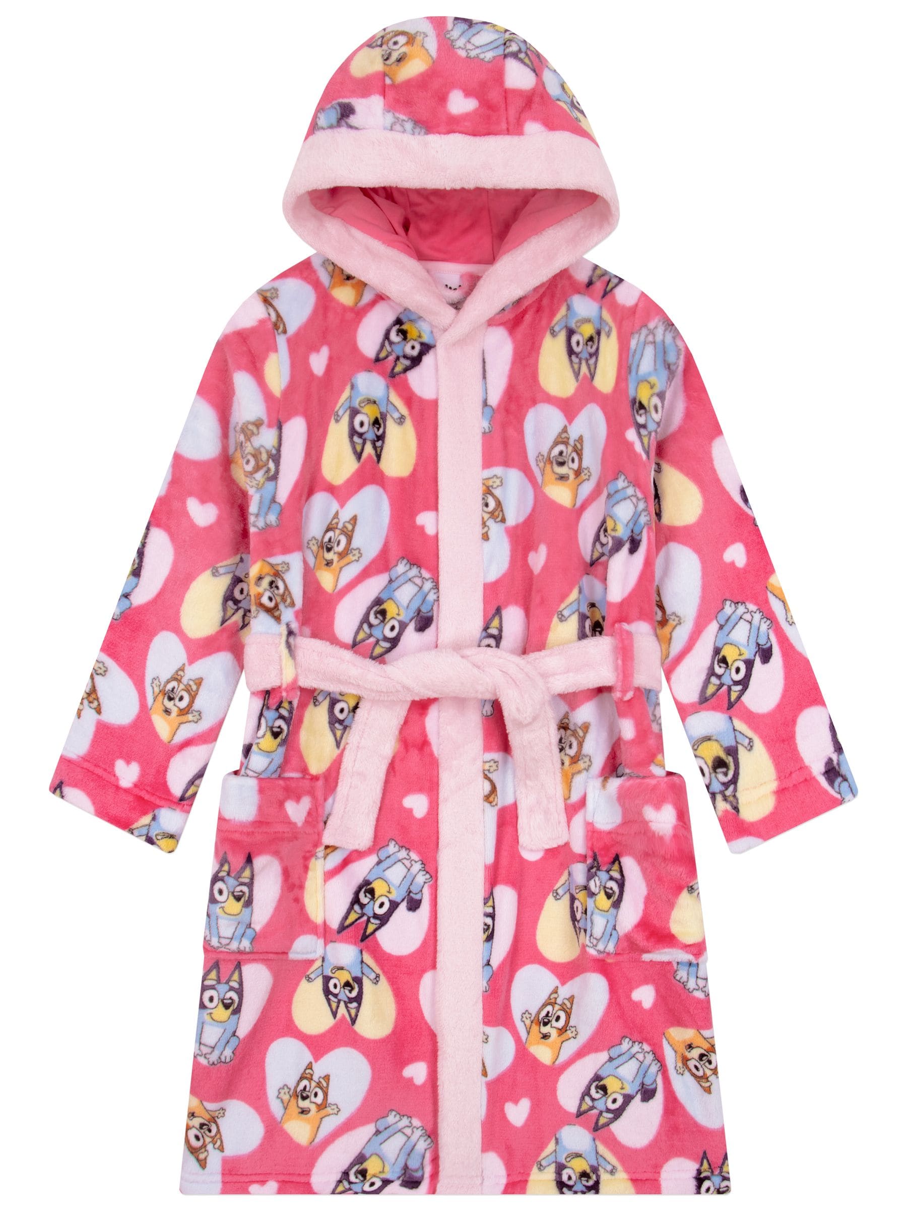 Character Pink Bluey And Bingo Hearts Dressing Gown image 3