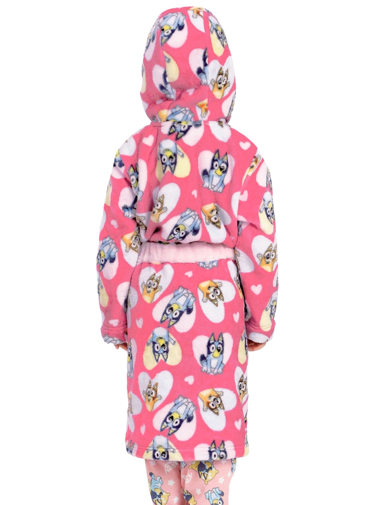 Character Pink Bluey And Bingo Hearts Dressing Gown image 5