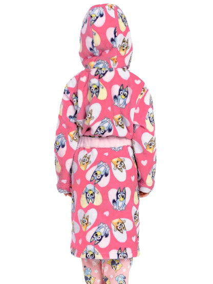 Character Pink Bluey And Bingo Hearts Dressing Gown image 5