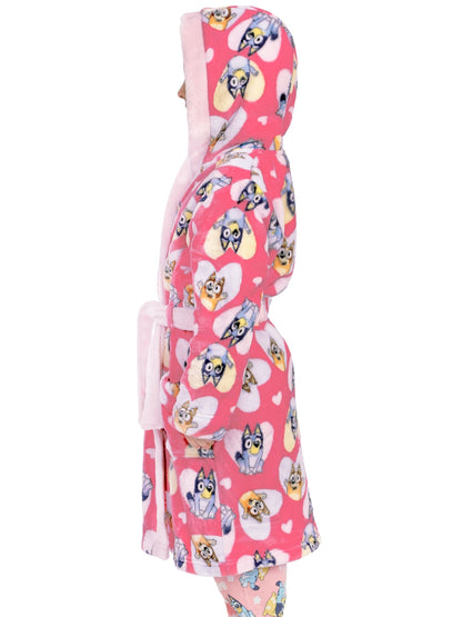 Character Pink Bluey And Bingo Hearts Dressing Gown image 6