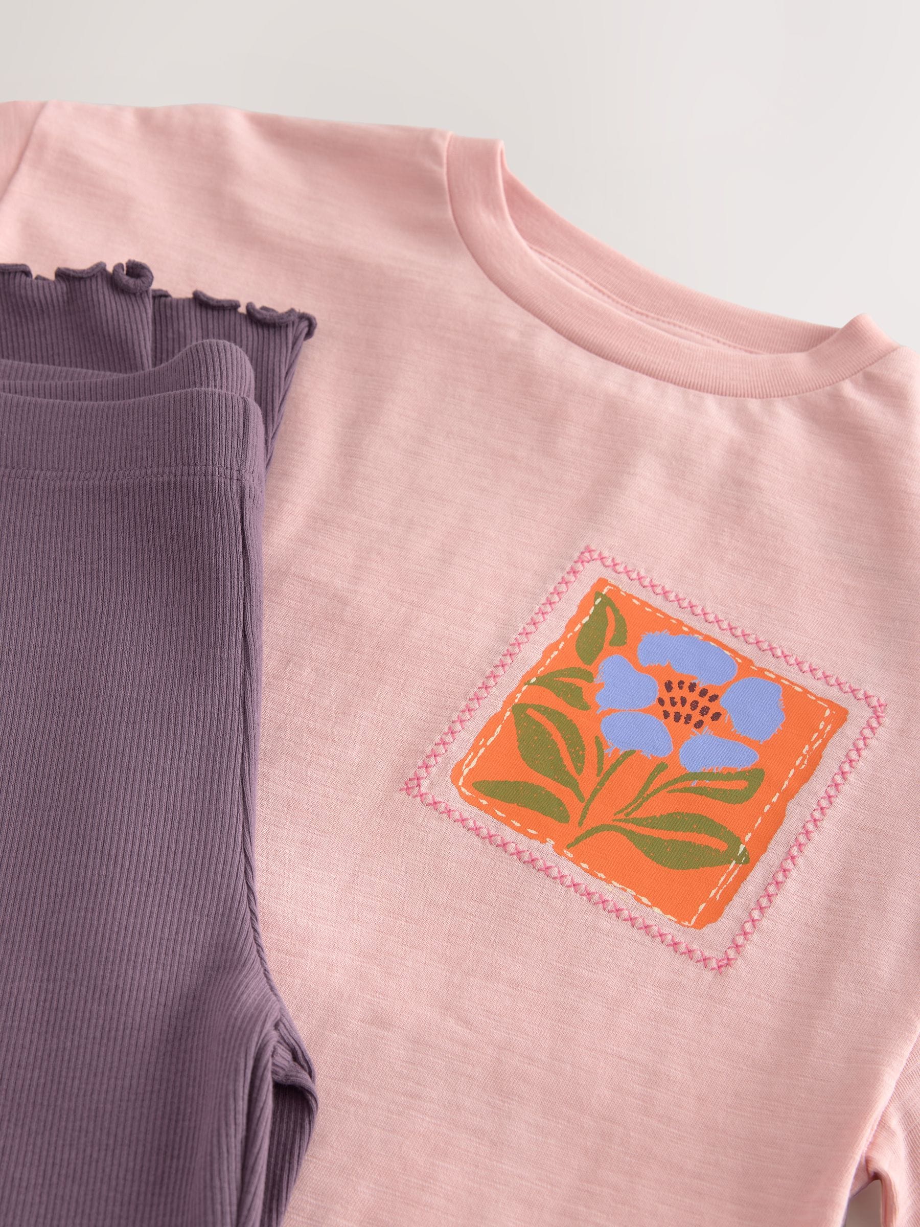 Dsiney Kidz - Pink Graphic T-Shirt and Kick Flare Set (3-16yrs) image 9