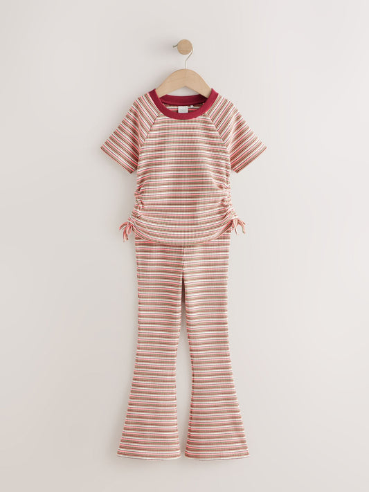 Dsiney Kidz - Pink Multi Stripe T-Shirt and Kickflares Set (3-16yrs) image 1