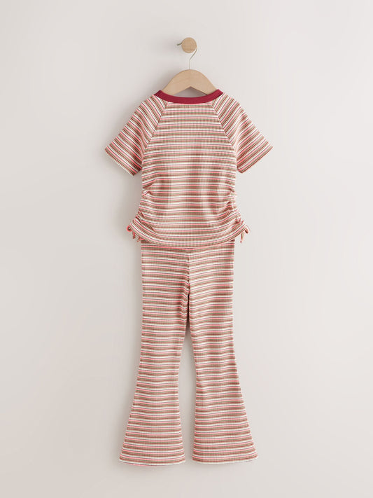 Dsiney Kidz - Pink Multi Stripe T-Shirt and Kickflares Set (3-16yrs) image 2