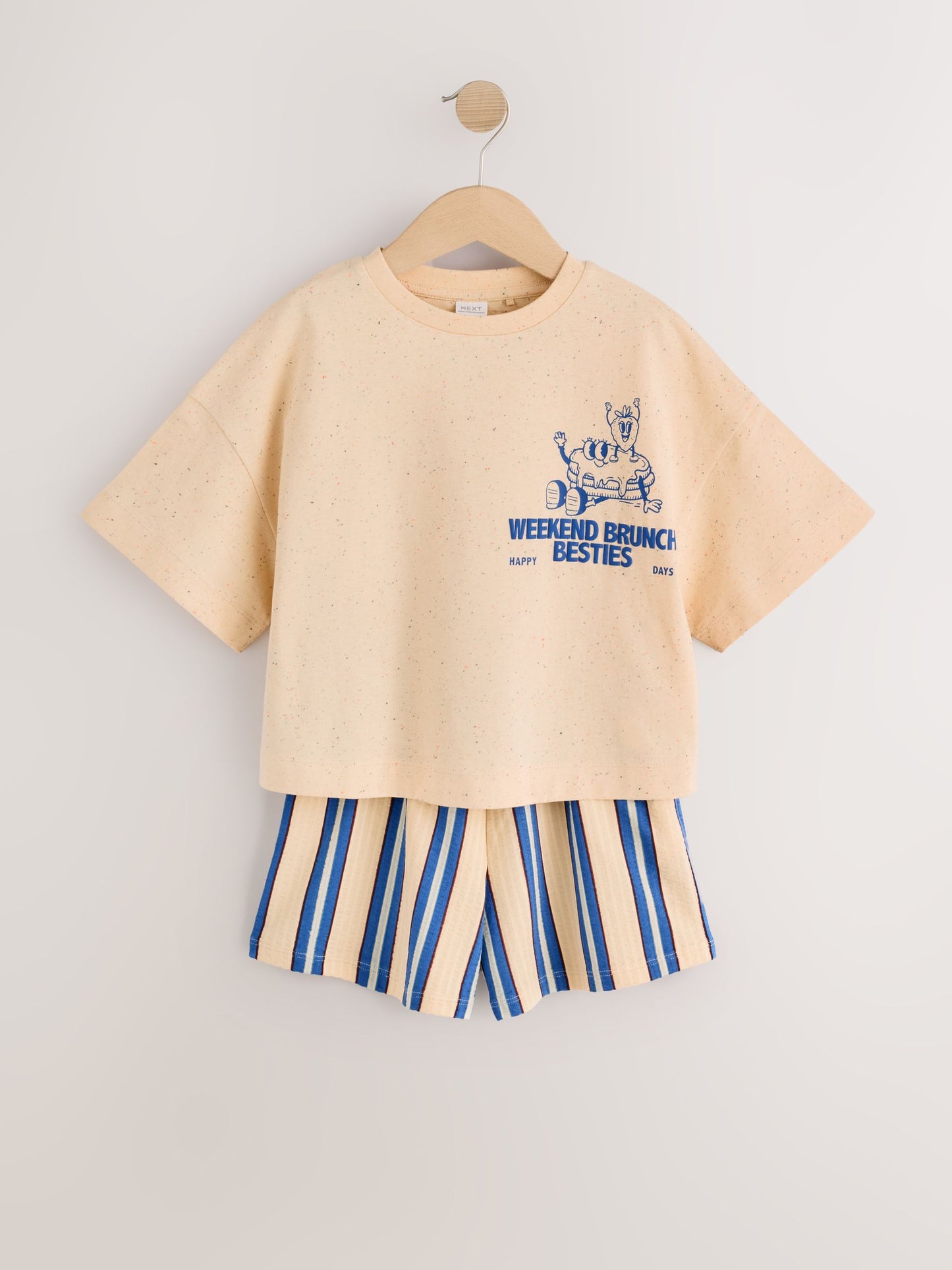 Dsiney Kidz - Yellow/Blue Breakfast Club T-Shirt and Textured Shorts Set (3-16yrs) image 5