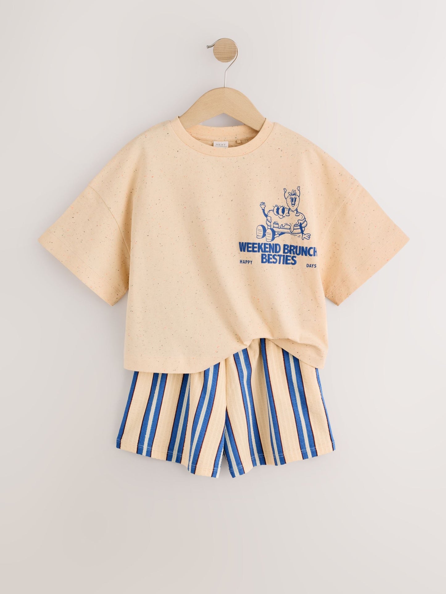 Dsiney Kidz - Yellow/Blue Breakfast Club T-Shirt and Textured Shorts Set (3-16yrs) image 6