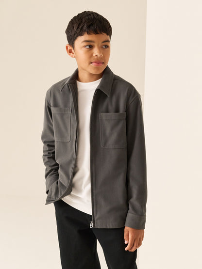 Dsiney Kidz - Charcoal Grey Cord Zip Through Overshirt (3-16yrs) image 1
